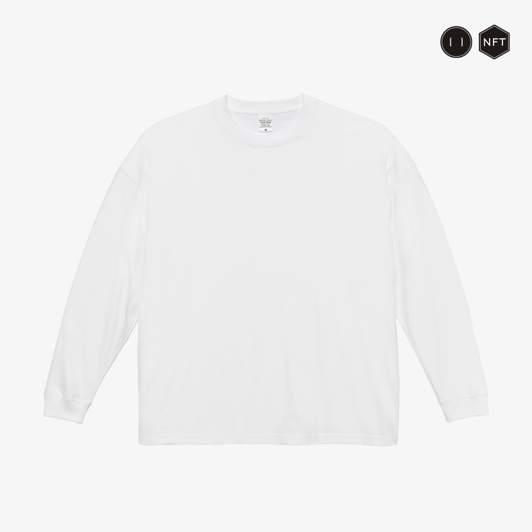 Big Silhouette Long Sleeve T-Shirt|WCS Logo - White|NFT付きビッグシルエットロングTシャツ