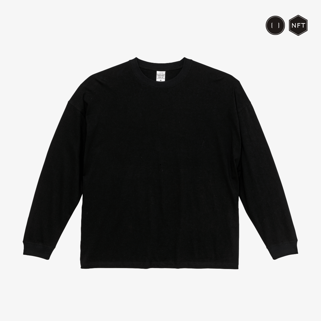 Big Silhouette Long Sleeve T-Shirt｜WCS Logo - Black｜NFT付きビッグシルエットロングTシャツ